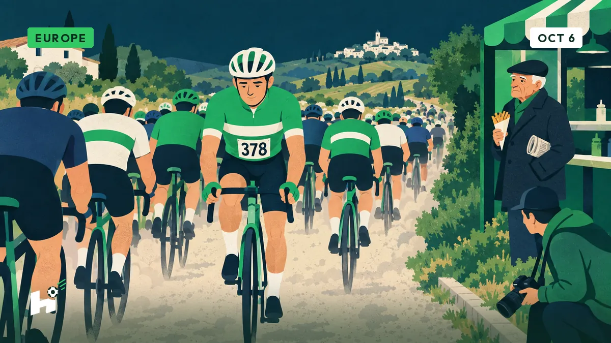 Eden Hazard finishes a cycling race with bib 378, Marcel approves of the silence