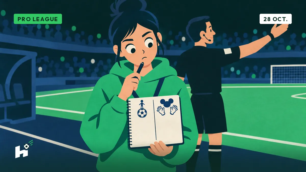 Louise, carnet ouvert en deux colonnes : un ballon avec un bonhomme debout dessus, et des mains en oreilles de Mickey, l'air perplexe.